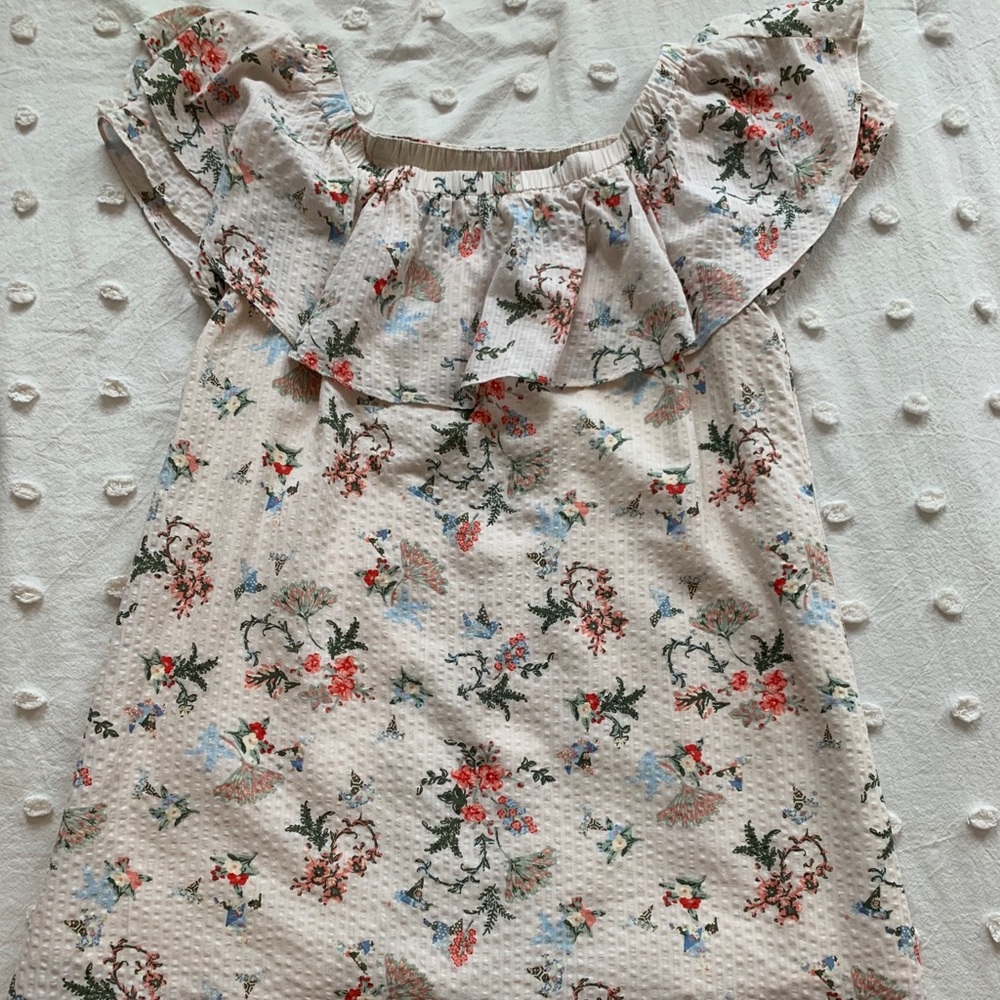 Ruffle Floral Mini Dress